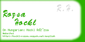 rozsa hockl business card